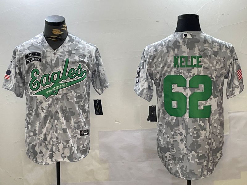 Men Philadelphia Eagles #62 Kelce Nike Arctic Camo 2024 Salute to Service Limited NFL Jersey style 1->philadelphia eagles->NFL Jersey